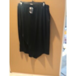 NWT Avenue Studio Women Size 14 Black Stretch Pull On Asymmetric Hem Skirt Long
